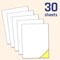 30 Sheets, Printable White Sticker Paper, Laser/Inkjet Printing - Matte, Letter Size